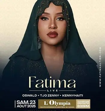Fatima en concert à l’Olympia de Montréal – Samedi 23 août 2025