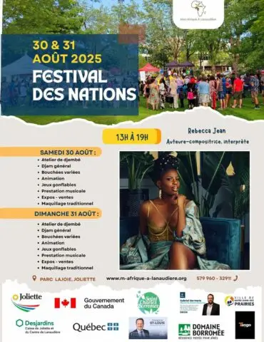 Boubé et Rebecca Jean réunis sur scène au Festival des Nations 2025 à Joliette.